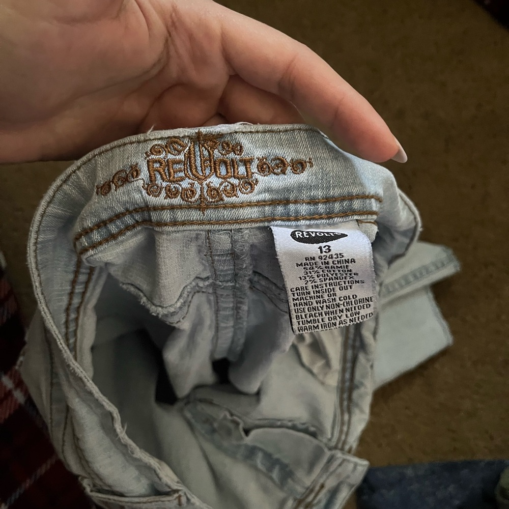 Knee length Vintage Shorts Light Blue